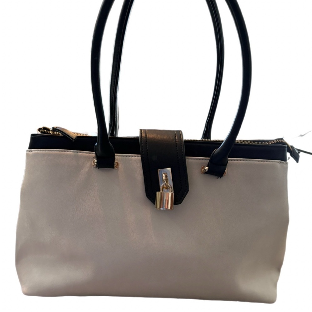 Kelly n Katie Large Tote Two Tone Black White